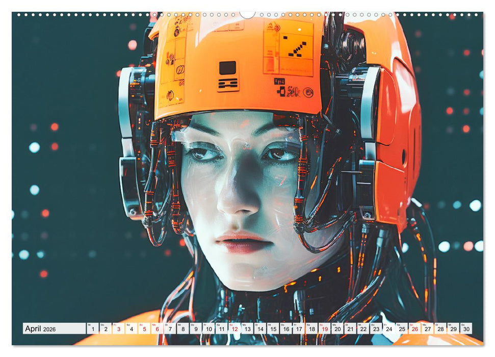 Roboter Portraits. Zukunft und Visionen (CALVENDO Wandkalender 2026)
