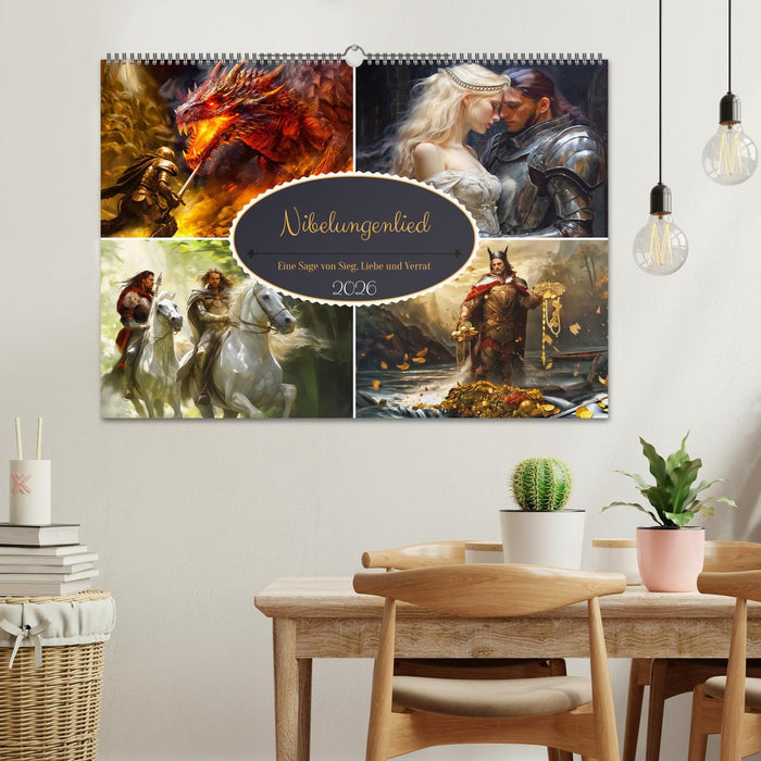 Nibelungenlied - Eine Sage von Sieg, Liebe und Verrat (CALVENDO Wandkalender 2026)