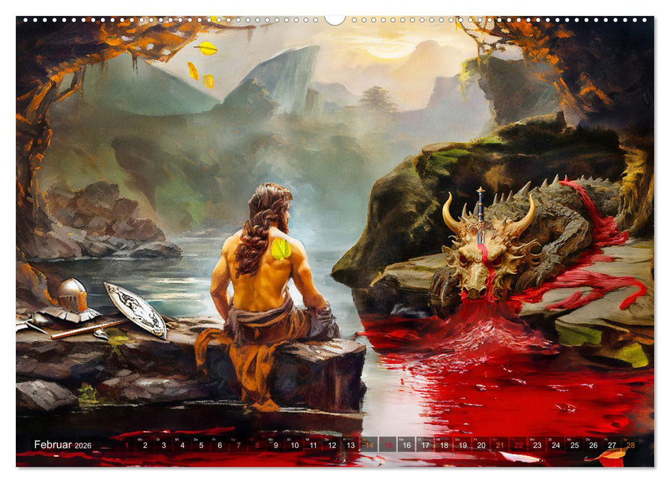 Nibelungenlied - Eine Sage von Sieg, Liebe und Verrat (CALVENDO Wandkalender 2026)