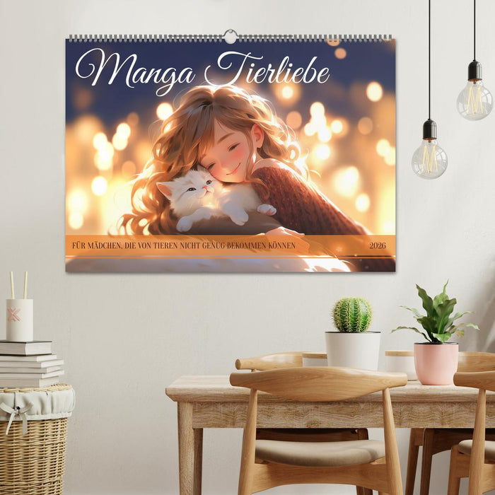 Manga Tierliebe (CALVENDO Wandkalender 2026)
