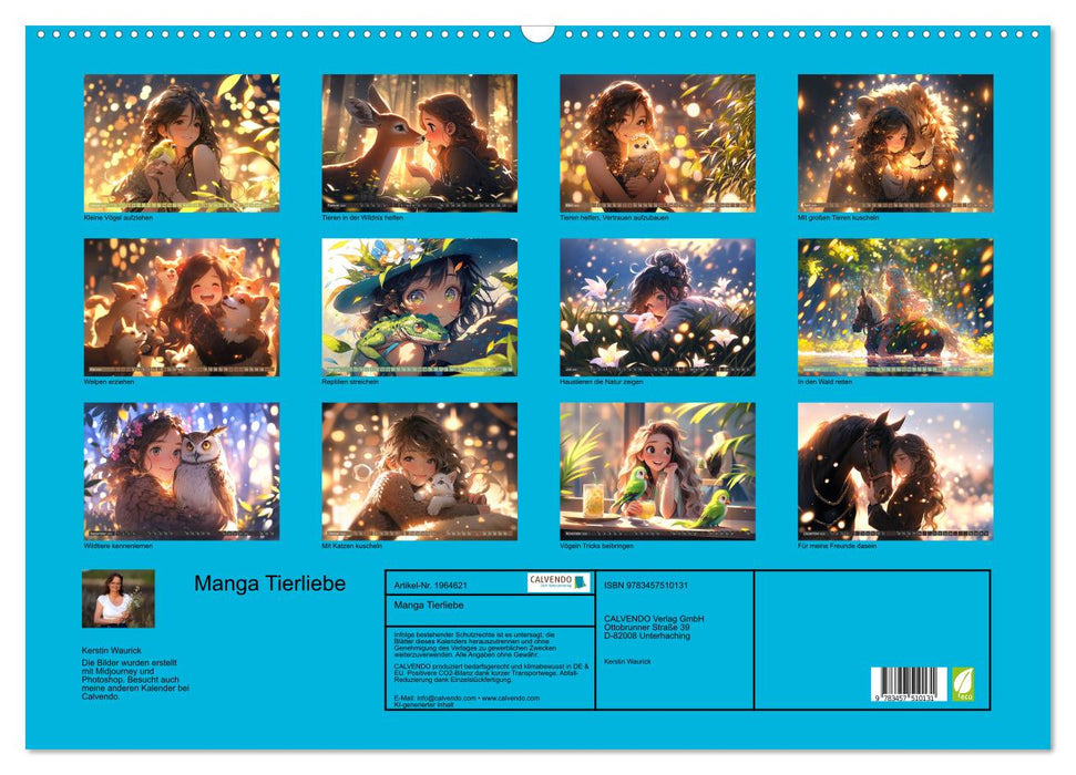 Manga Tierliebe (CALVENDO Wandkalender 2026)