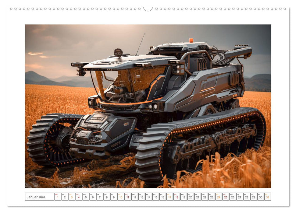 Surrealistische Erntemaschinen (CALVENDO Premium Wandkalender 2026)