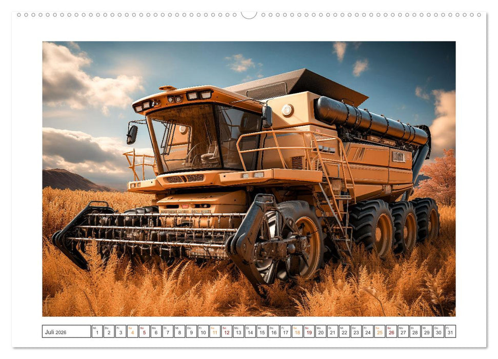 Surrealistische Erntemaschinen (CALVENDO Premium Wandkalender 2026)
