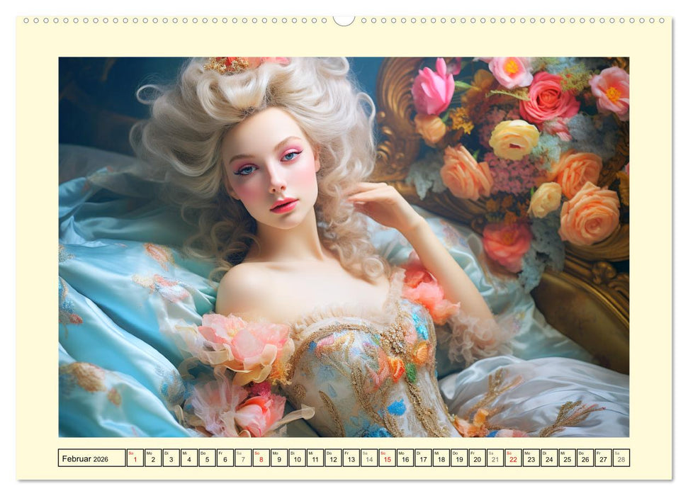 Barocke Anmut. Romantik und Grazie im 17. Jahrhundert (CALVENDO Wandkalender 2026)