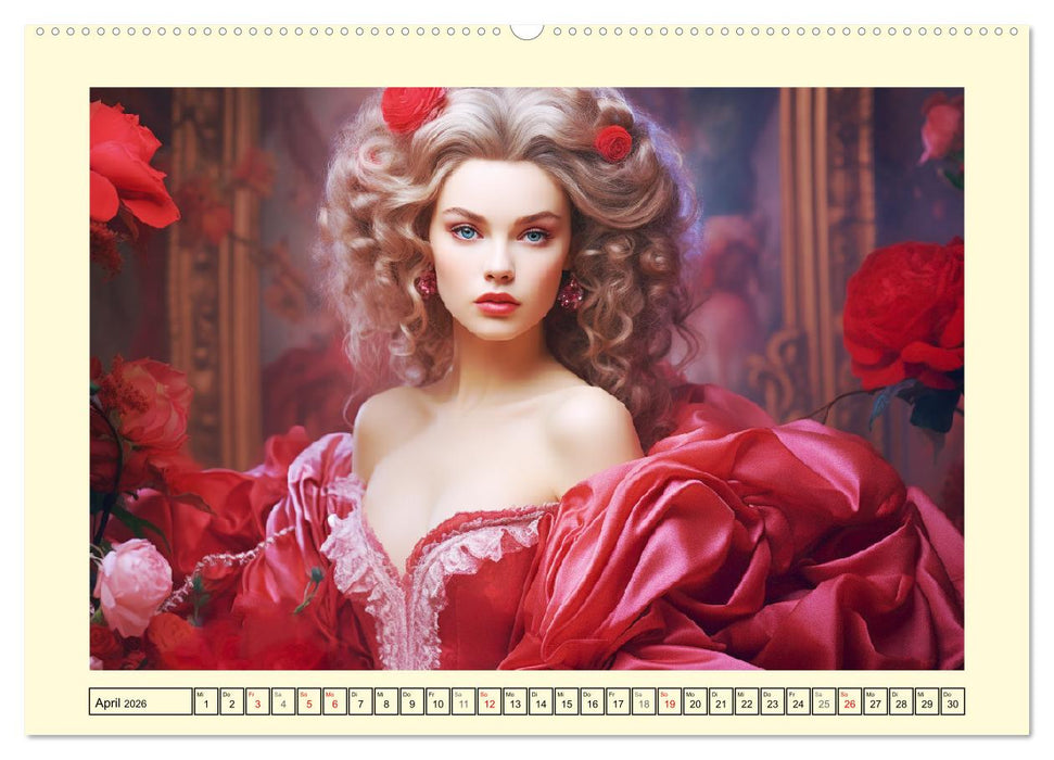Barocke Anmut. Romantik und Grazie im 17. Jahrhundert (CALVENDO Wandkalender 2026)
