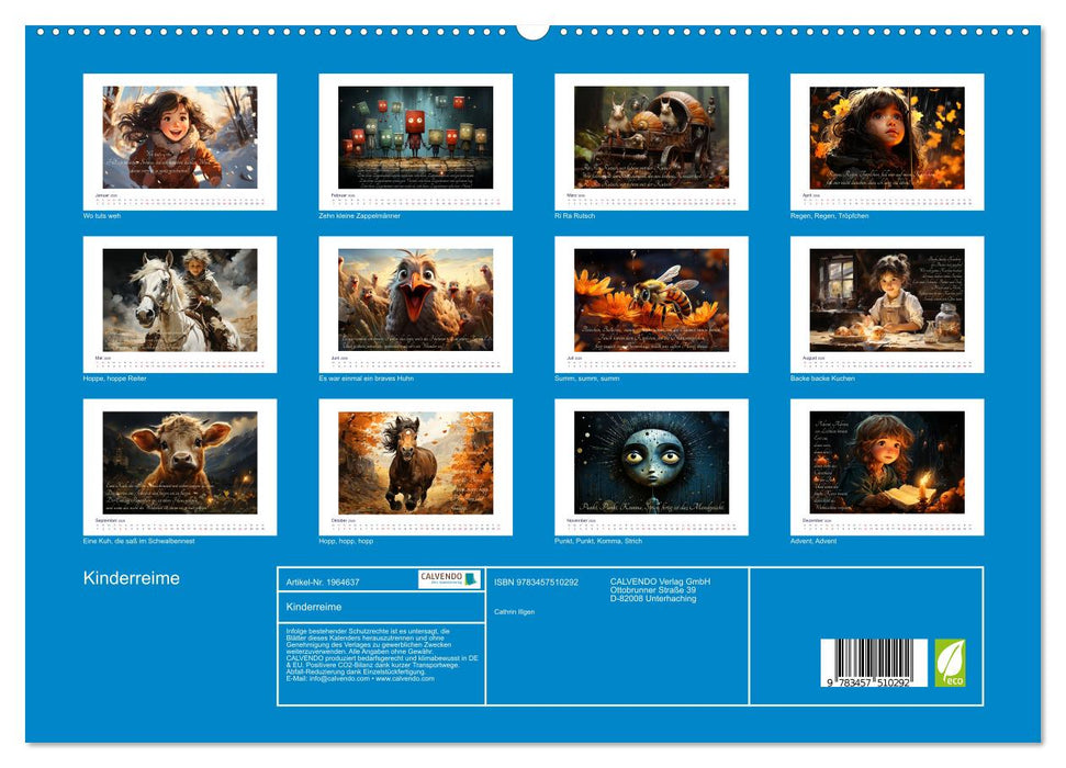 Kinderreime (CALVENDO Premium Wandkalender 2026)