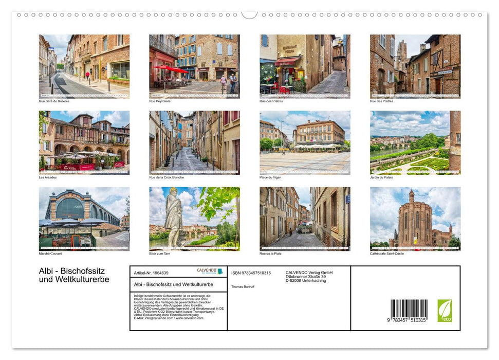 Albi - Bischofssitz und Weltkulturerbe (CALVENDO Premium Wandkalender 2026)