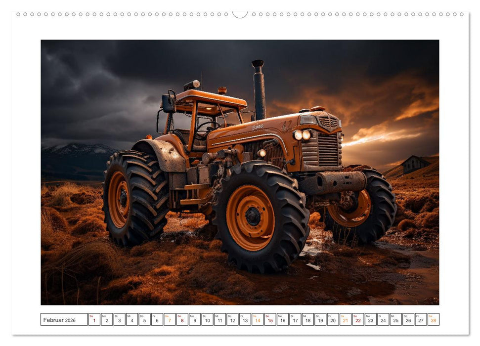 Surrealistische Traktoren (CALVENDO Premium Wandkalender 2026)