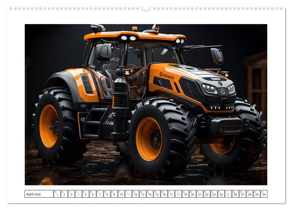 Surrealistische Traktoren (CALVENDO Premium Wandkalender 2026)