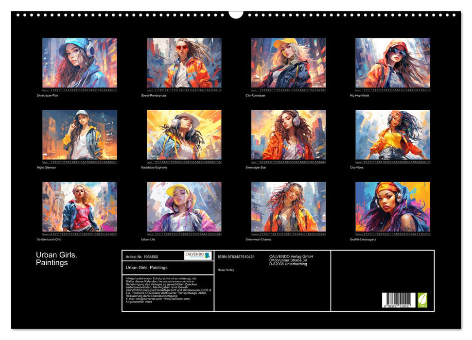 Urban Girls. Paintings (CALVENDO Wandkalender 2026)