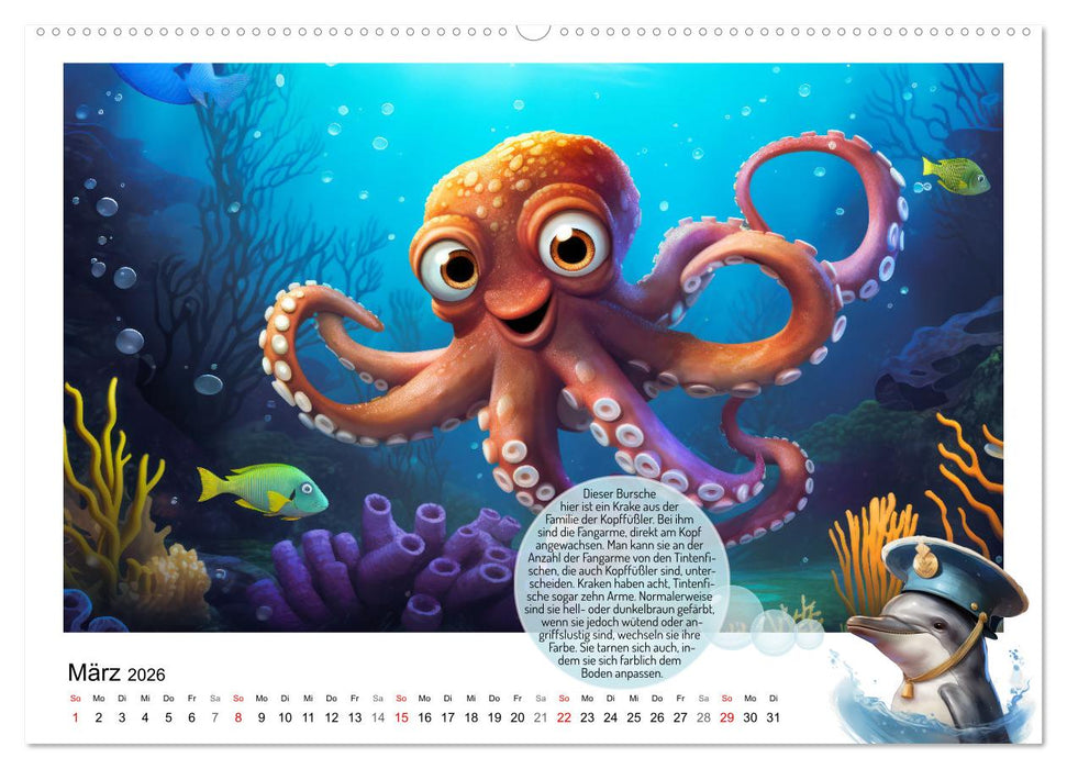 Dupini, der Delfin, und seine zauberhafte Unterwasserwelt (CALVENDO Wandkalender 2026)