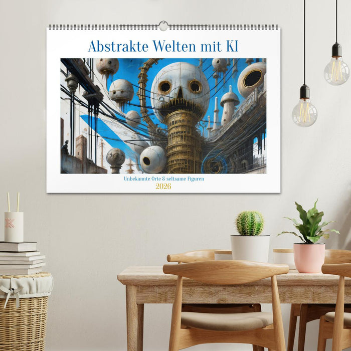 Abstrakte Welten mit KI (CALVENDO Wandkalender 2026)
