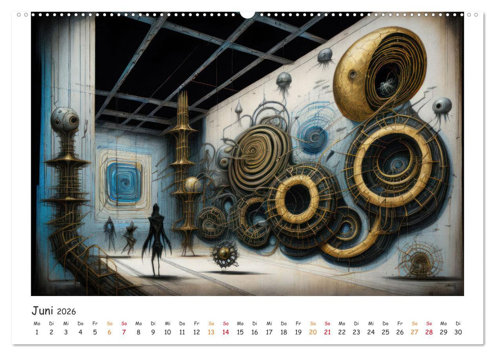 Abstrakte Welten mit KI (CALVENDO Wandkalender 2026)