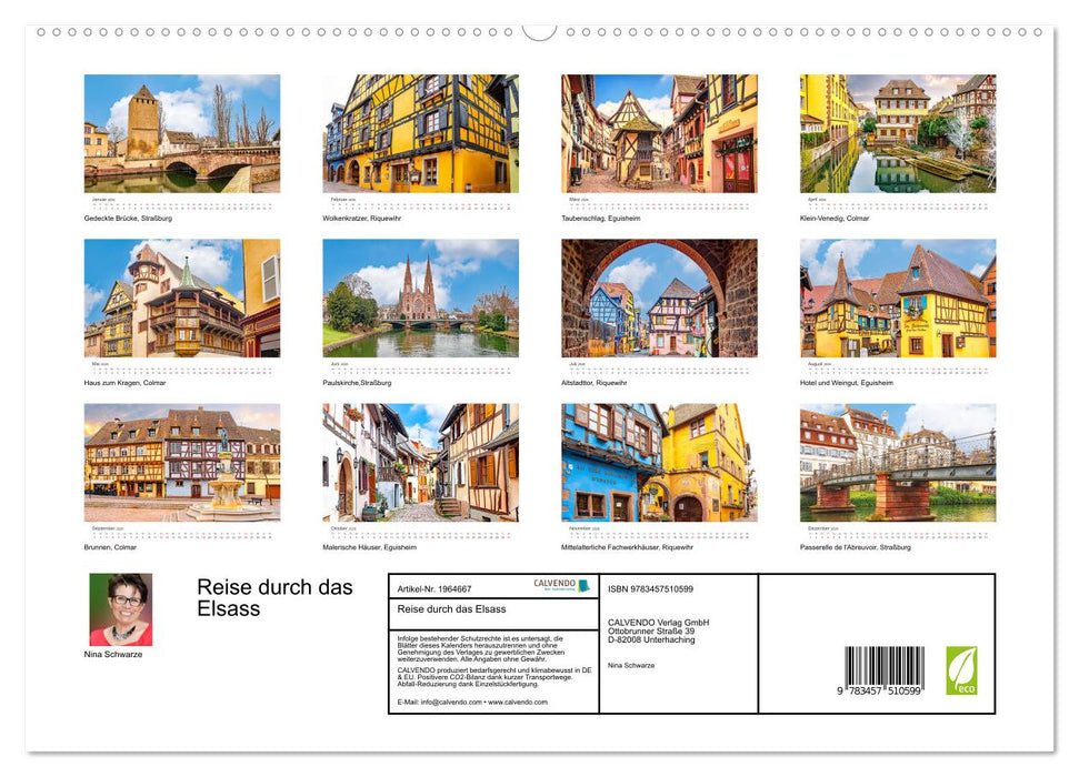 Reise durch das Elsass (CALVENDO Premium Wandkalender 2026)