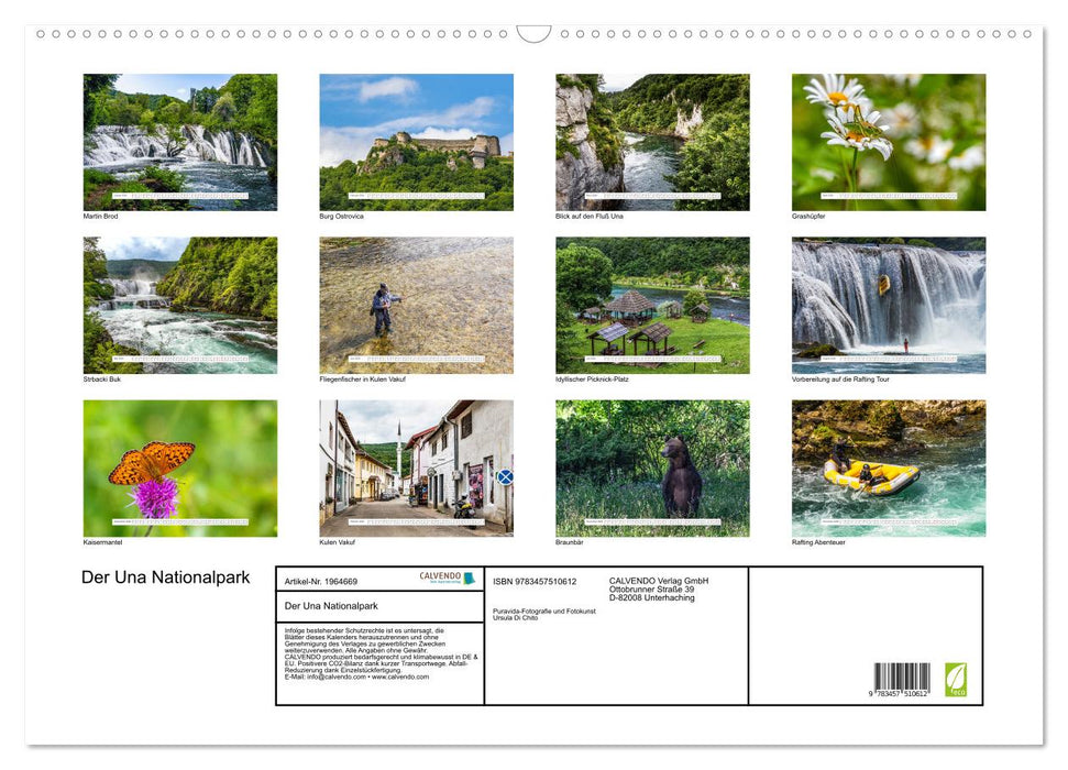 Der Una Nationalpark (CALVENDO Wandkalender 2026)
