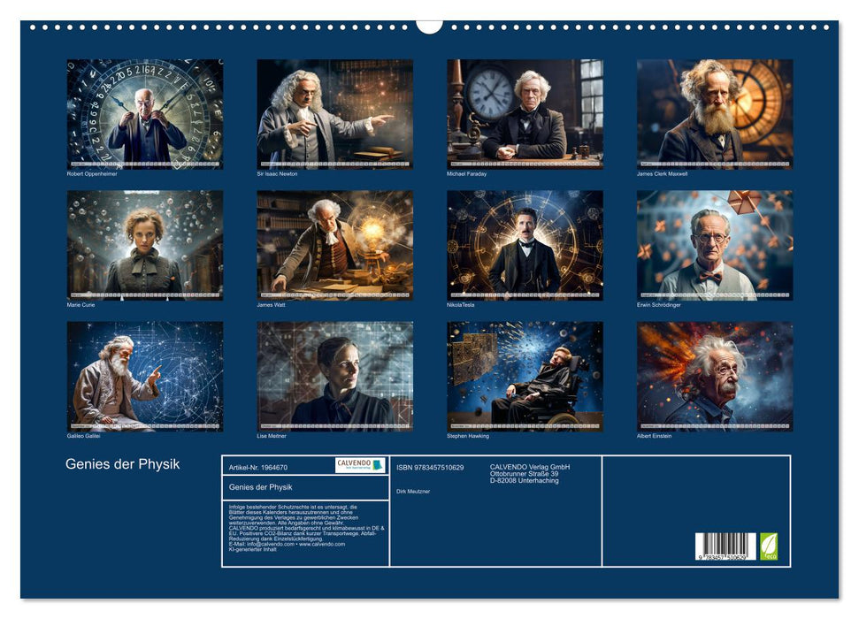Genies der Physik (CALVENDO Wandkalender 2026)