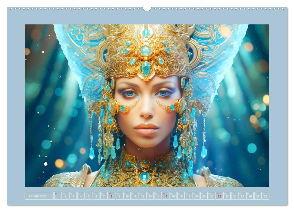 Priesterinnen der Antike. Prachtvolle Fantasy-Portraits (CALVENDO Wandkalender 2026)