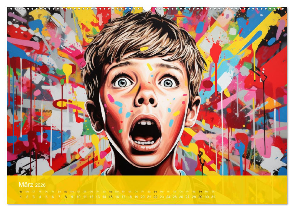 Pop-Art. Eine Reise in coolen Illustrationen (CALVENDO Wandkalender 2026)