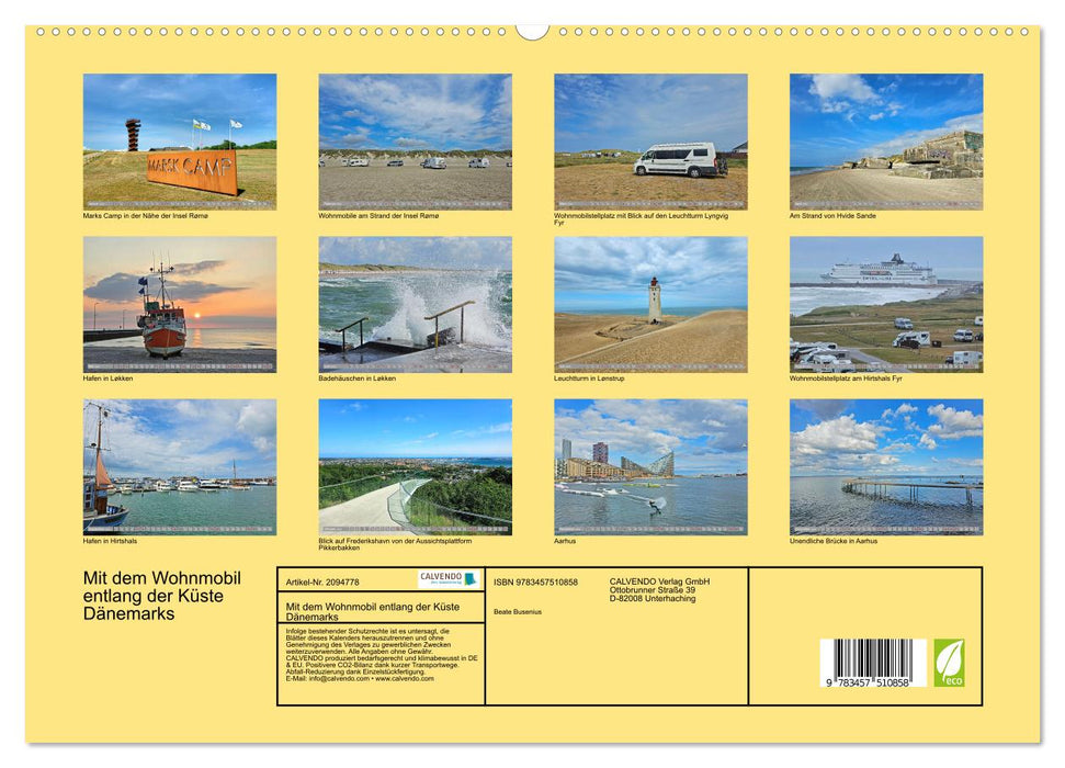 Mit dem Wohnmobil entlang der Küste Dänemarks (CALVENDO Premium Wandkalender 2026)
