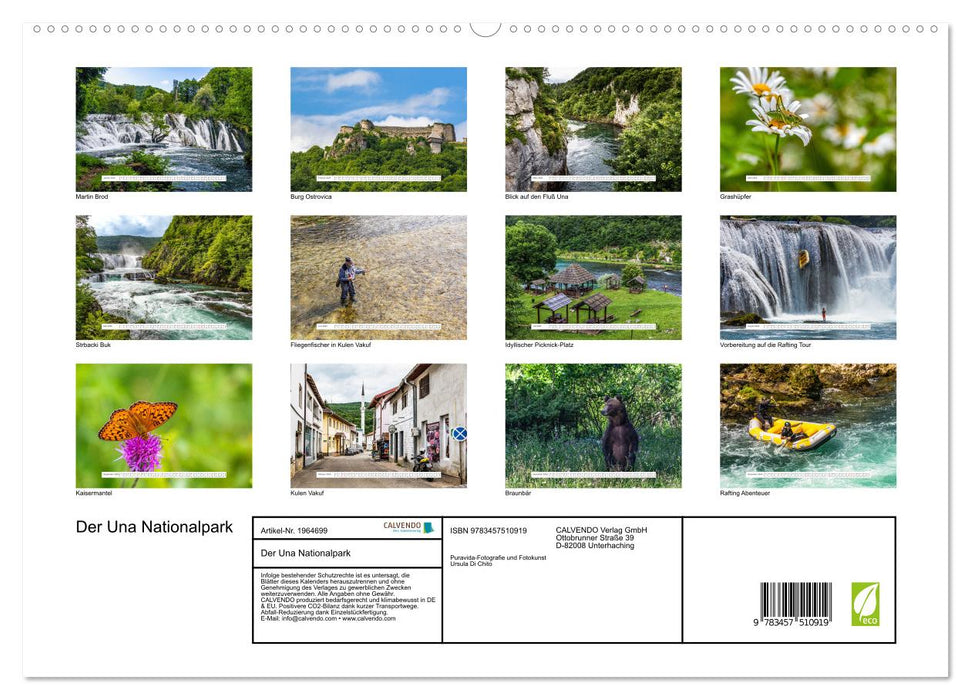 Der Una Nationalpark (CALVENDO Premium Wandkalender 2026)