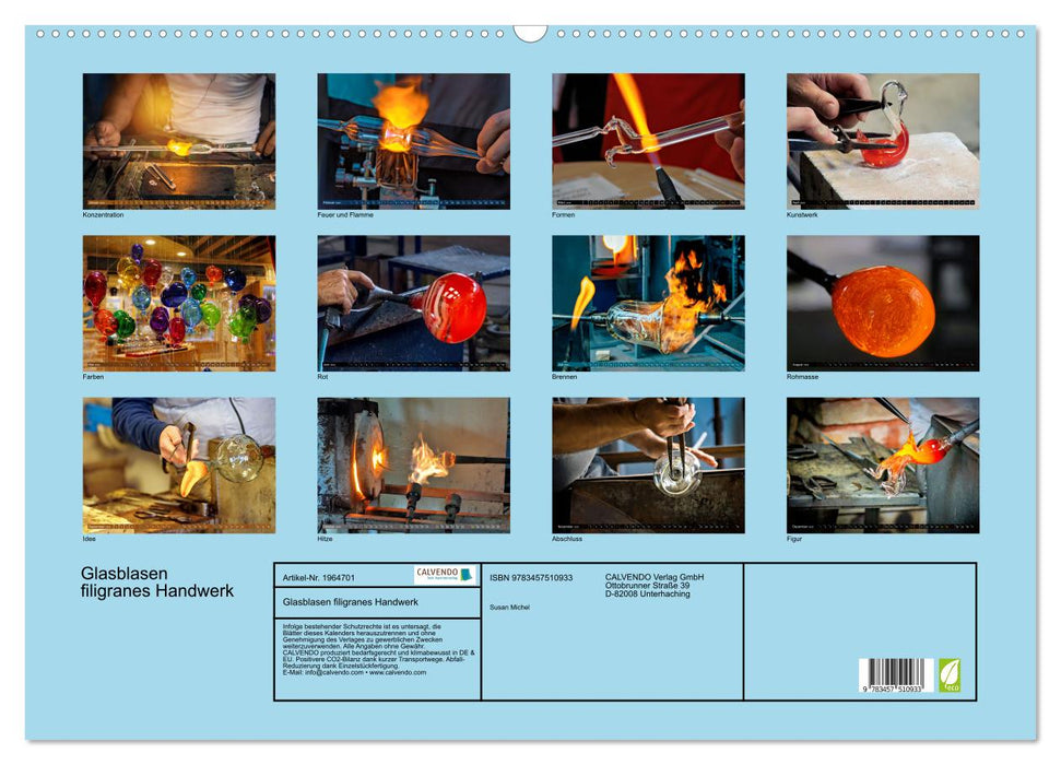 Glasblasen filigranes Handwerk (CALVENDO Wandkalender 2026)