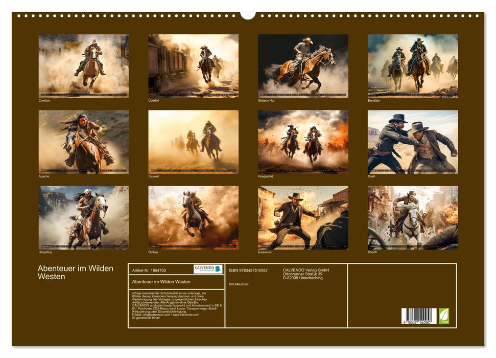 Abenteuer im Wilden Westen (CALVENDO Wandkalender 2026)