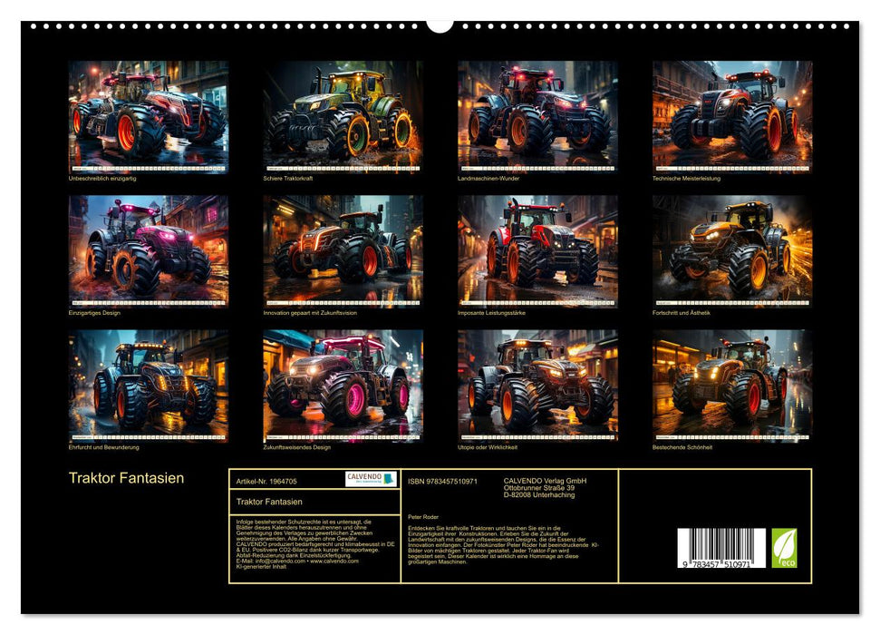 Traktor Fantasien (CALVENDO Premium Wandkalender 2026)