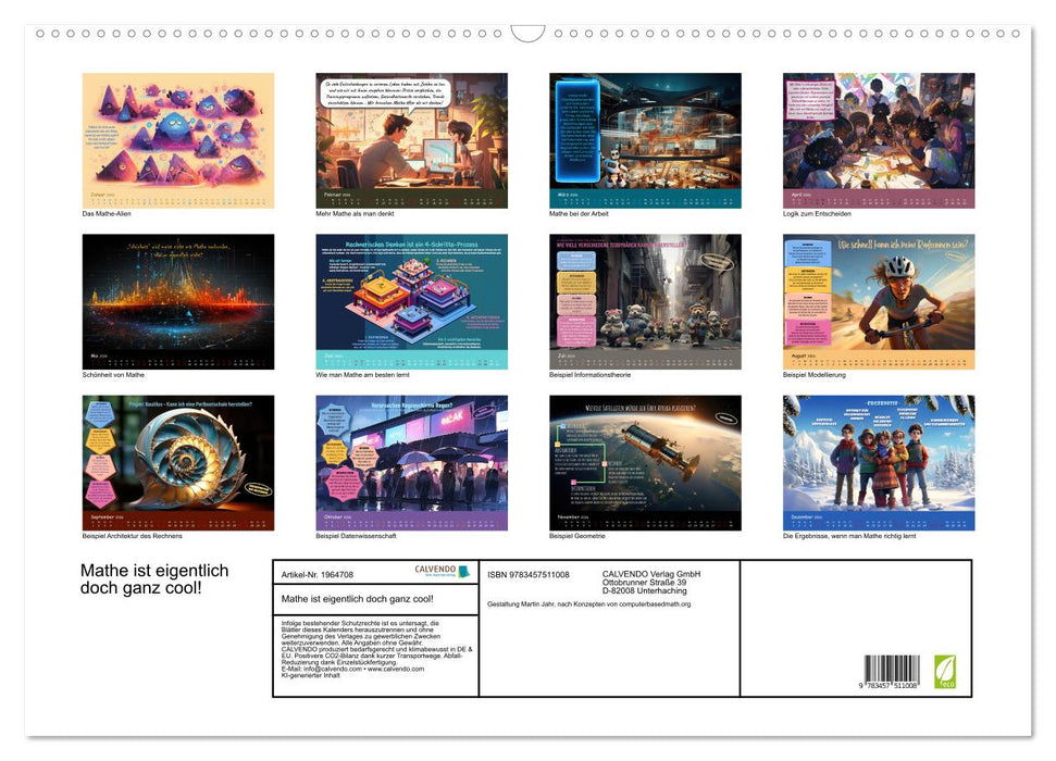 Mathe ist eigentlich doch ganz cool! (CALVENDO Wandkalender 2026)