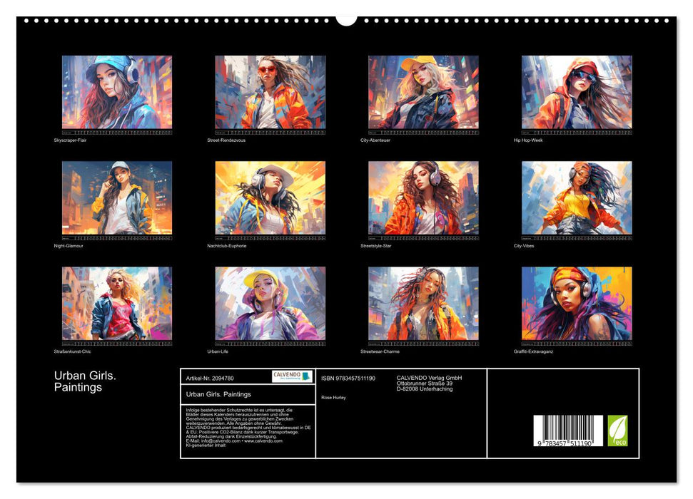 Urban Girls. Paintings (CALVENDO Premium Wandkalender 2026)