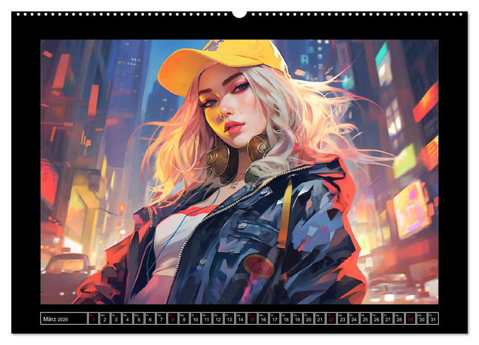 Urban Girls. Paintings (CALVENDO Premium Wandkalender 2026)
