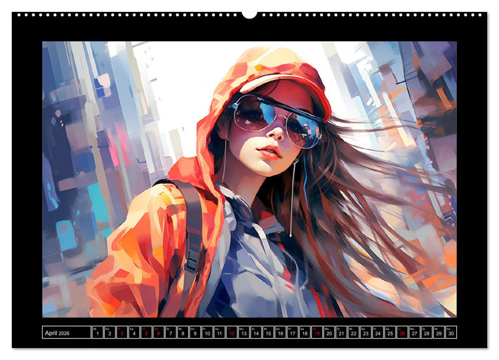 Urban Girls. Paintings (CALVENDO Premium Wandkalender 2026)