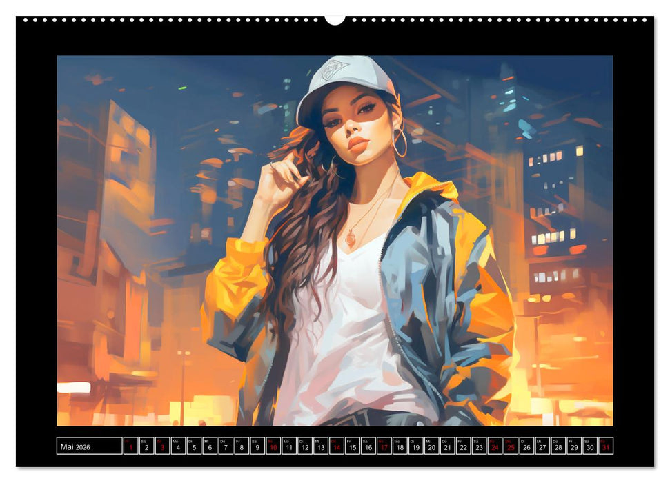 Urban Girls. Paintings (CALVENDO Premium Wandkalender 2026)