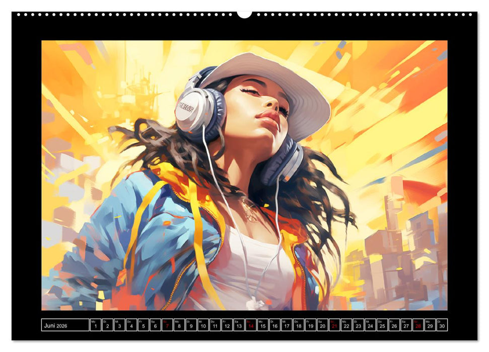 Urban Girls. Paintings (CALVENDO Premium Wandkalender 2026)