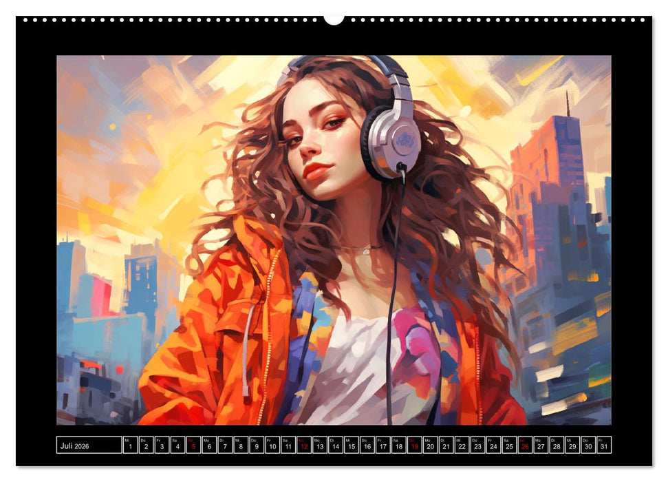 Urban Girls. Paintings (CALVENDO Premium Wandkalender 2026)