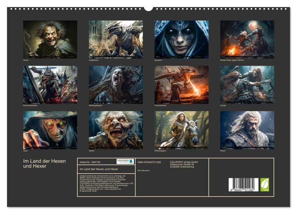 Im Land der Hexen und Hexer (CALVENDO Premium Wandkalender 2026)