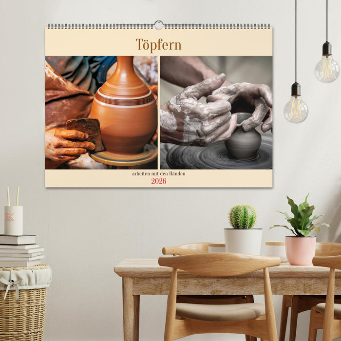 Töpfern arbeiten mit den Händen (CALVENDO Wandkalender 2026)