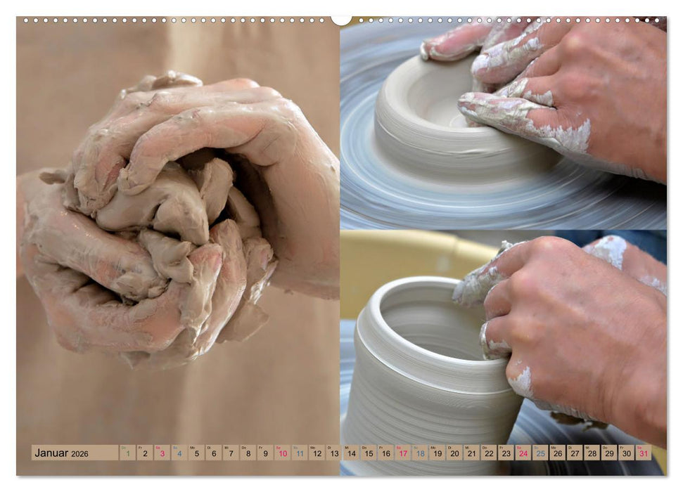 Töpfern arbeiten mit den Händen (CALVENDO Wandkalender 2026)