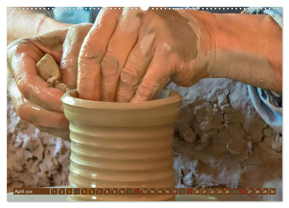 Töpfern arbeiten mit den Händen (CALVENDO Wandkalender 2026)