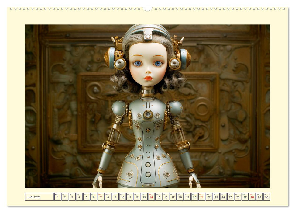 Roboter Puppen. Surrealistische Illustrationen (CALVENDO Wandkalender 2026)