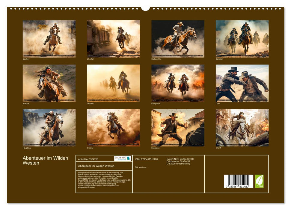 Abenteuer im Wilden Westen (CALVENDO Premium Wandkalender 2026)