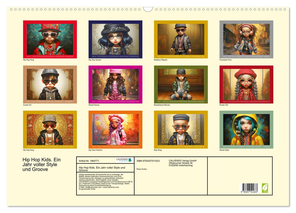Hip Hop Kids. Ein Jahr voller Style und Groove (CALVENDO Wandkalender 2026)