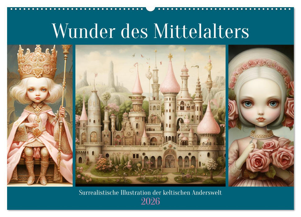 Wunder des Mittelalters. Surrealistische Illustration der keltischen Anderswelt (CALVENDO Wandkalender 2026)