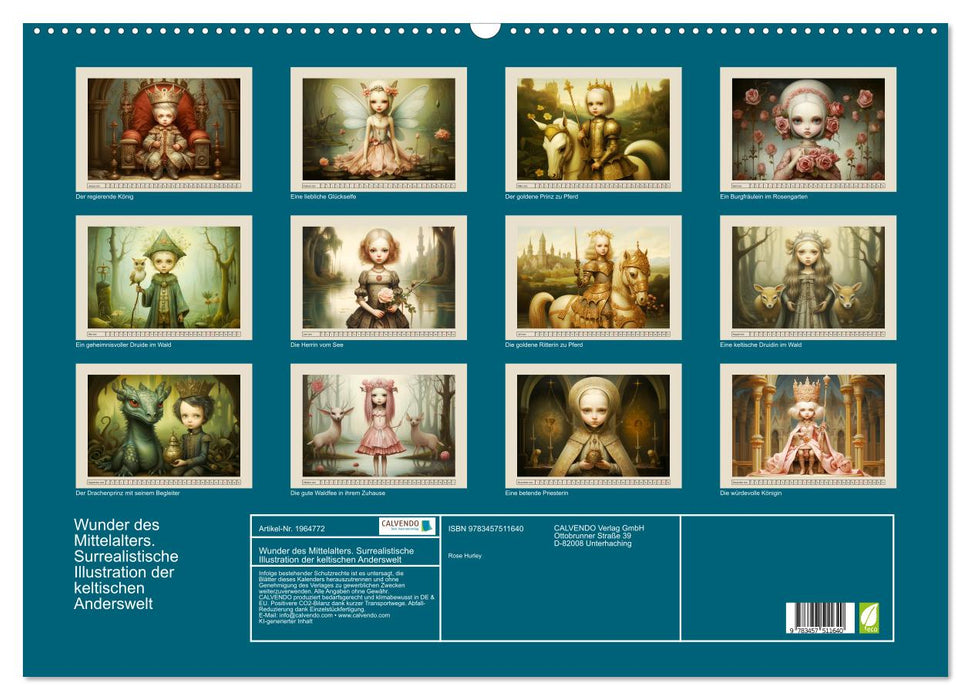 Wunder des Mittelalters. Surrealistische Illustration der keltischen Anderswelt (CALVENDO Wandkalender 2026)