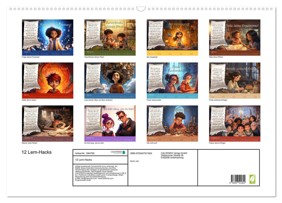 12 Lern-Hacks (CALVENDO Wandkalender 2026)