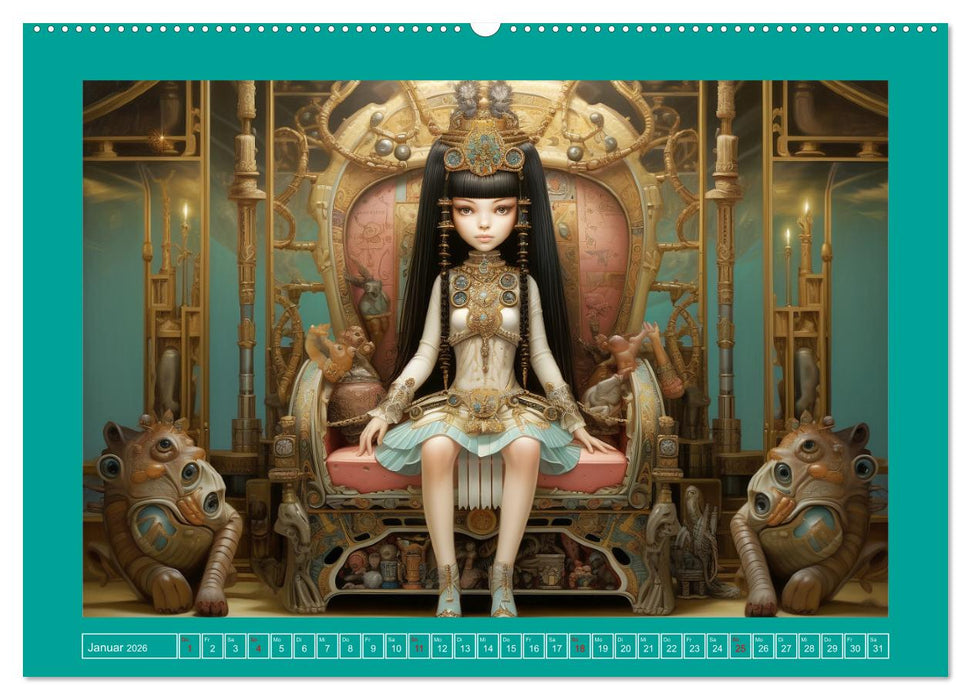 Im Ägypten der Antike. Surrealistische Illustrationen (CALVENDO Premium Wandkalender 2026)