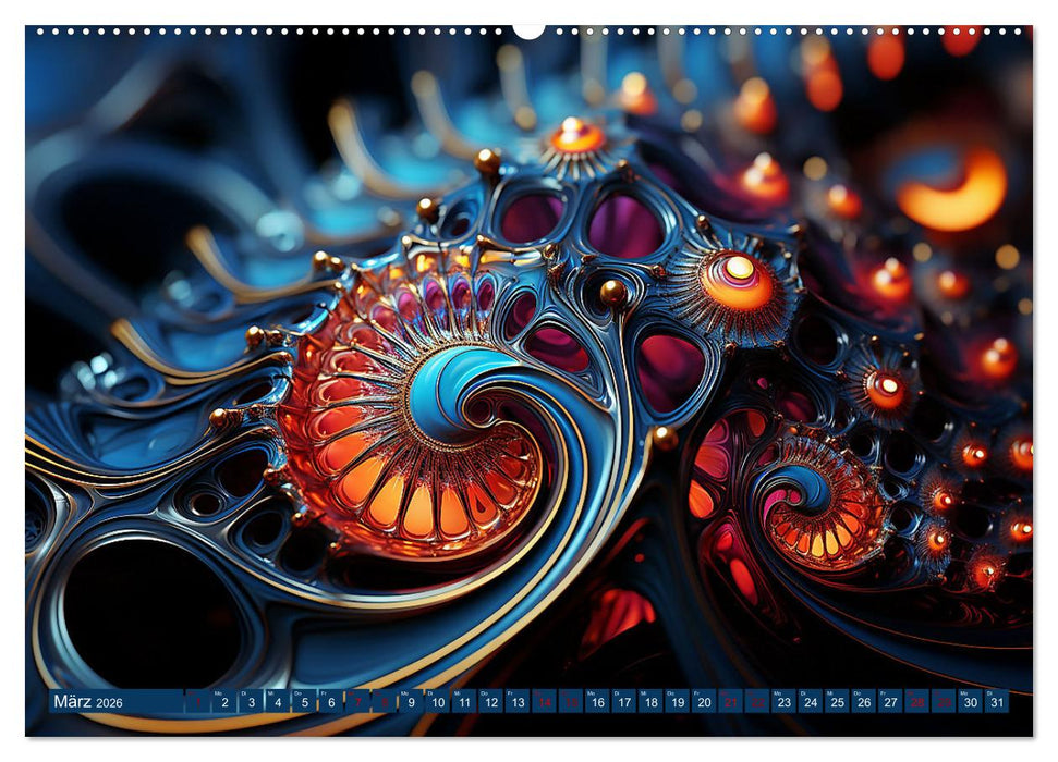 Fraktaler Zauber (CALVENDO Premium Wandkalender 2026)