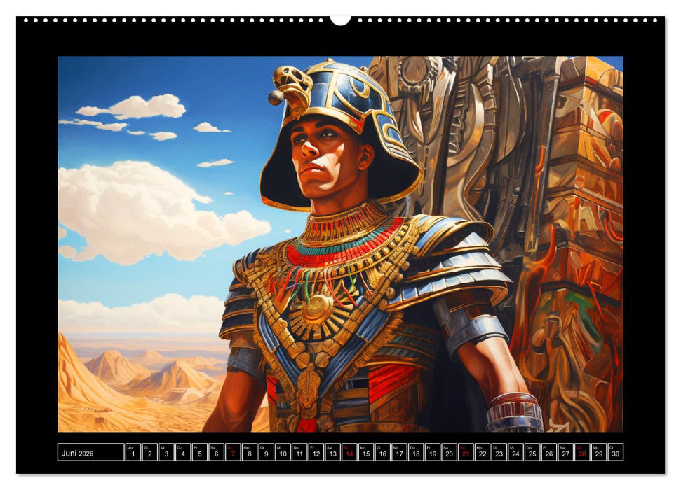 Ägyptische Königinnen und Götter. Fantasy-Illustrationen von einem alten Reich (CALVENDO Premium Wandkalender 2026)