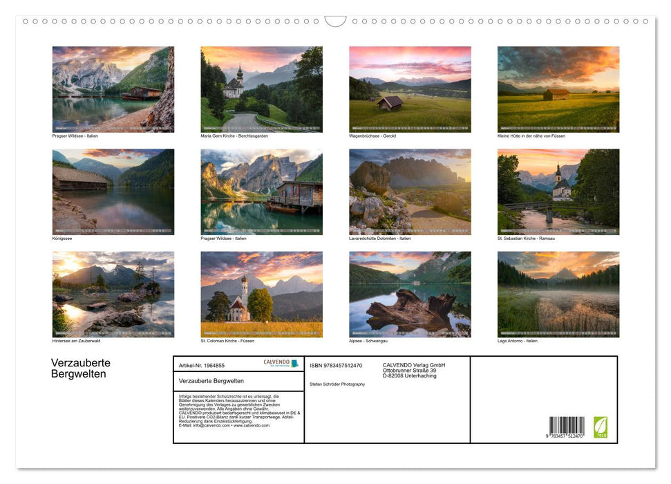 Verzauberte Bergwelten (CALVENDO Wandkalender 2026)