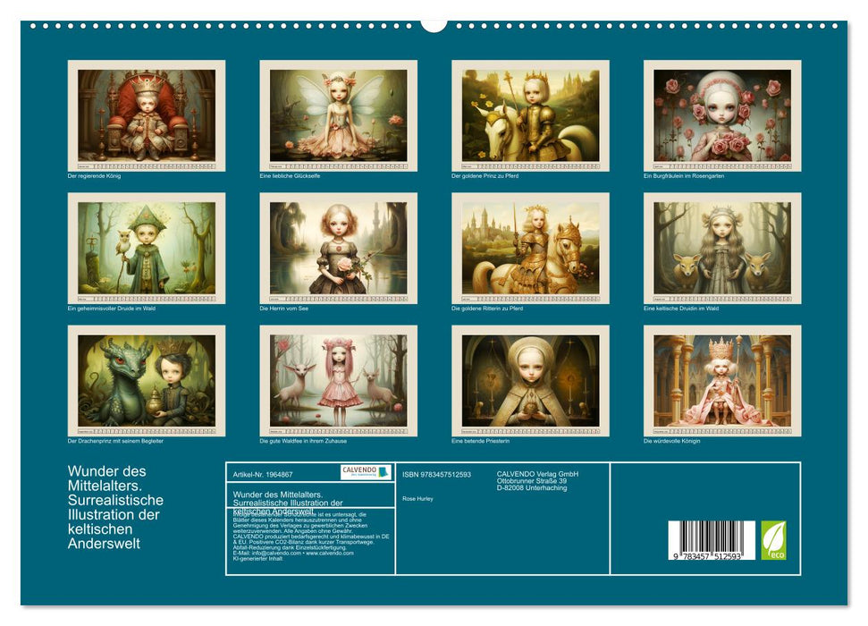 Wunder des Mittelalters. Surrealistische Illustration der keltischen Anderswelt (CALVENDO Premium Wandkalender 2026)