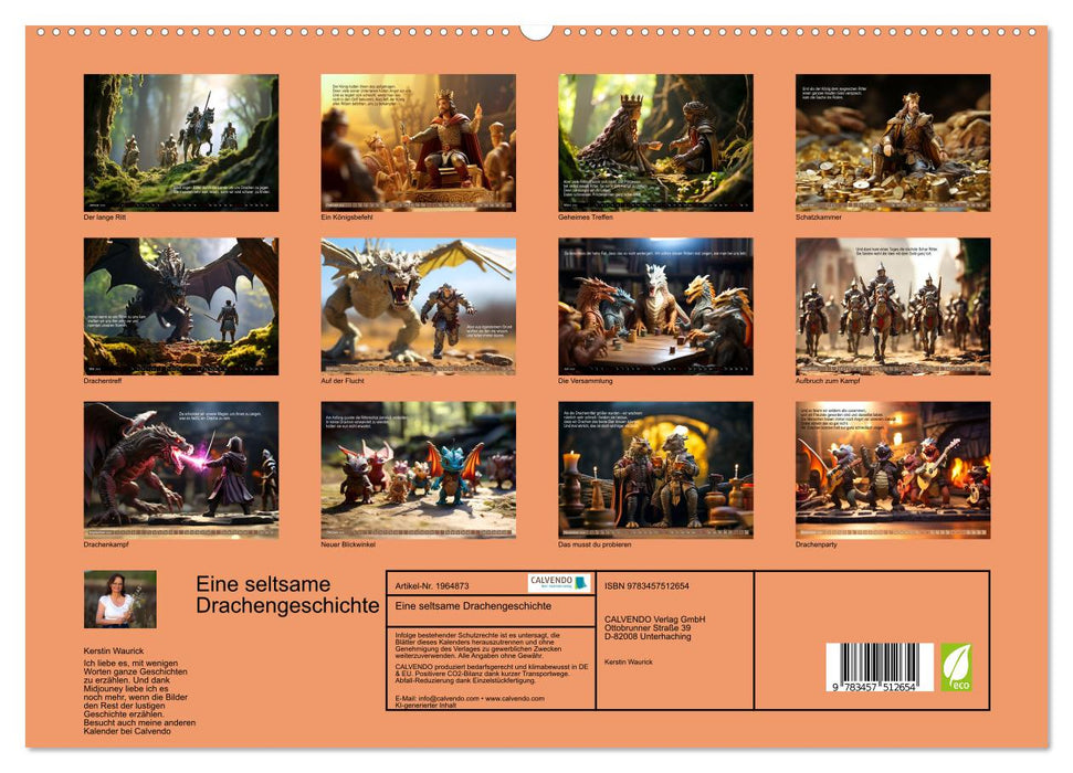Eine seltsame Drachengeschichte (CALVENDO Premium Wandkalender 2026)